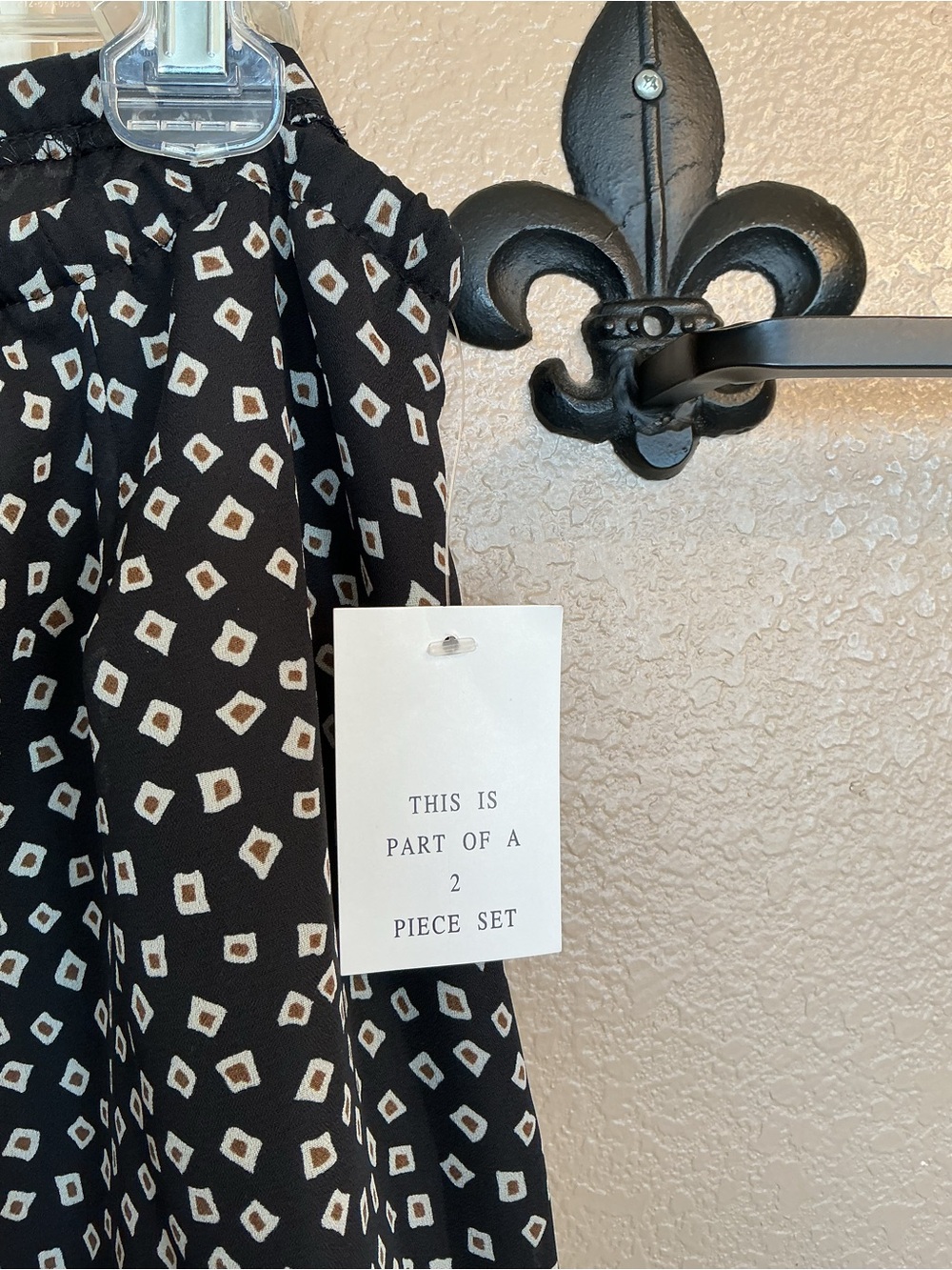 Danny & Nicole black patterned long sleeve blazer & ruffle hem skirt size12P NWT - Picture 7 of 9